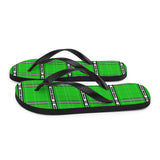 Lymphoma Awareness Tartan Pattern Flip-Flops - The Awareness Store