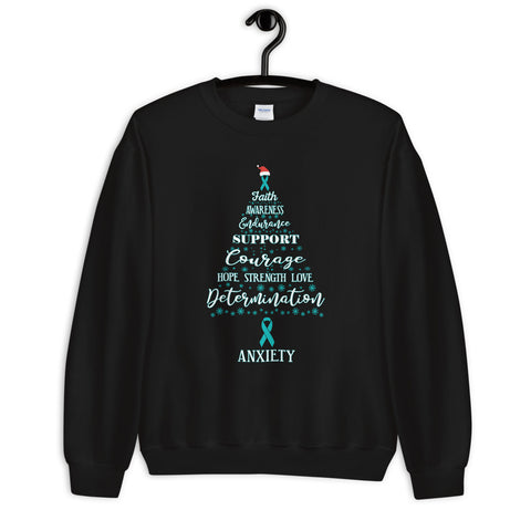 Anxiety Awareness Christmas Hope Sweatshirt - The Awareness Store