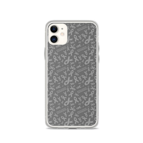 Brain Cancer Awareness Ribbon Pattern iPhone Case - The Awareness Store