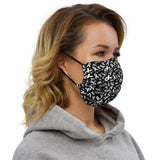 Lung Cancer Awareness Ribbon Pattern Premium Face Mask