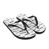 Lung Cancer Awareness Be Kind Pattern Flip-Flops - The Awareness Store