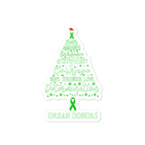 Organ Donors Awareness Christmas Hope Sticker