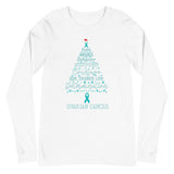 Ovarian Cancer Awareness Christmas Hope Long Sleeve T-Shirt - The Awareness Store