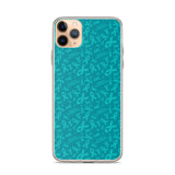 Anxiety Awareness Ribbon Pattern iPhone Case