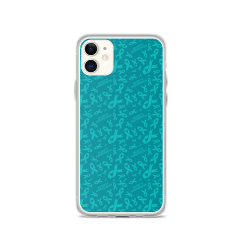 Anxiety Awareness Ribbon Pattern iPhone Case - The Awareness Store