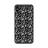 Lung Cancer Awareness Ribbon Pattern iPhone Case