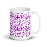 Cystic Fibrosis Awareness Ribbon Pattern Mug