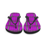 Pancreatic Cancer Awareness Tartan Pattern Flip-Flops