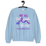 Rheumatoid Arthritis Awareness Not All Wounds Are Visible Sweatshirt - The Awareness Store