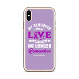 Alzheimer's Awareness We Remember Their Love iPhone Case