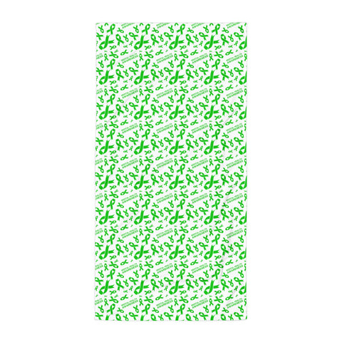 Mental Health Awareness Ribbon Pattern Beach Towel - The Awareness Store