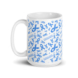 Stomach Cancer Awareness Ribbon Pattern Mug