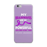 Epilepsy Awareness Doctors Study My Brainwaves iPhone Case - The Awareness Store