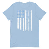 Stomach Cancer Awareness USA Flag Unisex T-Shirt