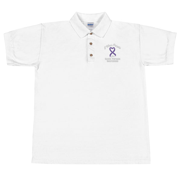 I Wear Purple for Cystic Fibrosis Awareness Polo Shirt