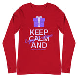 Pancreatic Cancer Awareness Keep Calm and Enjoy Christmas Long Sleeve T-Shirt