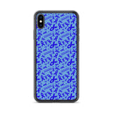 Colon Cancer Awareness Ribbon Pattern iPhone Case