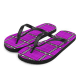 Epilepsy Awareness Tartan Pattern Flip-Flops