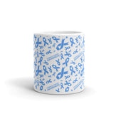 Stomach Cancer Awareness Ribbon Pattern Mug