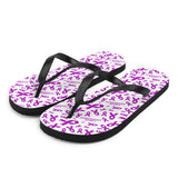 Lupus Awareness Ribbon Pattern Flip-Flops - The Awareness Store