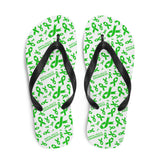 Mental Health Awareness Ribbon Pattern Flip-Flops - The Awareness Store