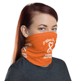 Leukemia Awareness I Wear Orange Face Mask / Neck Gaiter