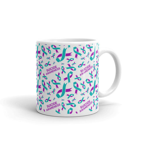 Suicide Awareness Ribbon Pattern Mug - The Awareness Store