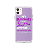 Epilepsy Awareness Doctors Study My Brainwaves iPhone Case