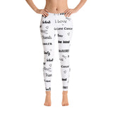 Lung Cancer Awareness Be Kind Pattern Leggings
