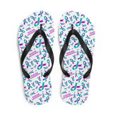 Suicide Awareness Ribbon Pattern Flip-Flops - The Awareness Store