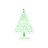 Lymphoma Awareness Christmas Hope Sticker