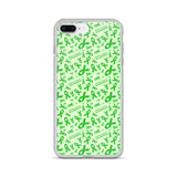 Mental Health Awareness Ribbon Pattern iPhone Case