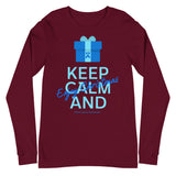 Colon Cancer Awareness Keep Calm and Enjoy Christmas Long Sleeve T-Shirt