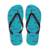 Suicide Awareness Be Kind Pattern Flip-Flops - The Awareness Store