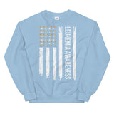 Leukemia Awareness USA Flag Sweatshirt