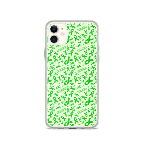 Mental Health Awareness Ribbon Pattern iPhone Case - The Awareness Store