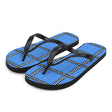 Stomach Cancer Awareness Tartan Pattern Flip-Flops - The Awareness Store