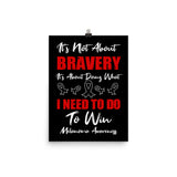 Melanoma Awareness It's Not About Bravery Matte Poster - The Awareness Store