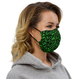 Lymphoma Awareness Ribbon Pattern Premium Face Mask