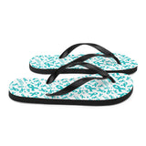 Anxiety Awareness Ribbon Pattern Flip-Flops - The Awareness Store