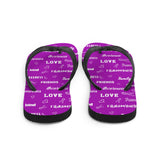 Fibromyalgia Awareness Be Kind Pattern Flip-Flops