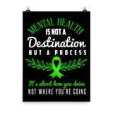 Mental Health Awareness Not A Journey But A Process Matte Poster