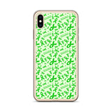 Mental Health Awareness Ribbon Pattern iPhone Case