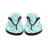 Anxiety Awareness Ribbon Pattern Flip-Flops - The Awareness Store