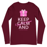 Breast Cancer Awareness Keep Calm and Enjoy Christmas Long Sleeve T-Shirt