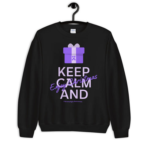 Fibromyalgia Awareness Keep Calm and Enjoy Christmas Sweater - The Awareness Store