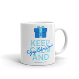 Colon Cancer Awareness Keep Calm and Enjoy Christmas Mug