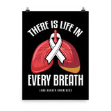 Lung Cancer Awareness Life In Every Breath Matte Poster - The Awareness Store