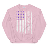 Colon Cancer Awareness USA Flag Sweatshirt