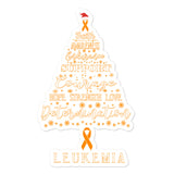 Leukemia Awareness Christmas Hope Sticker